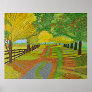 Blätter im Herbst gefallen Poster