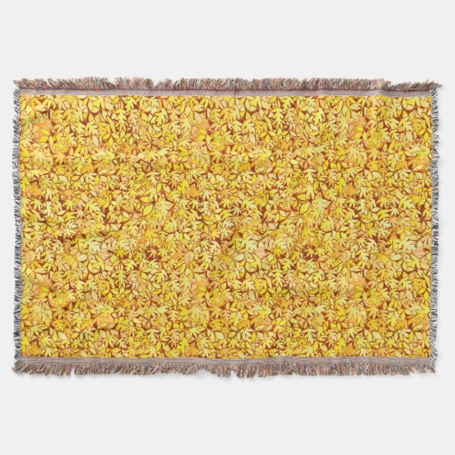 Blätter im Herbst, goldgelb Decke (Vorderseite)