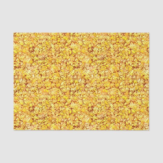 Blätter im Herbst, goldgelb Seidenpapier (Vorderseite)