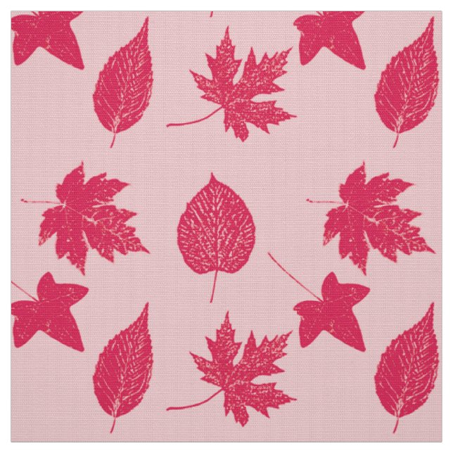 Blätter im Herbst - Korallenfarben Stoff (Muster)