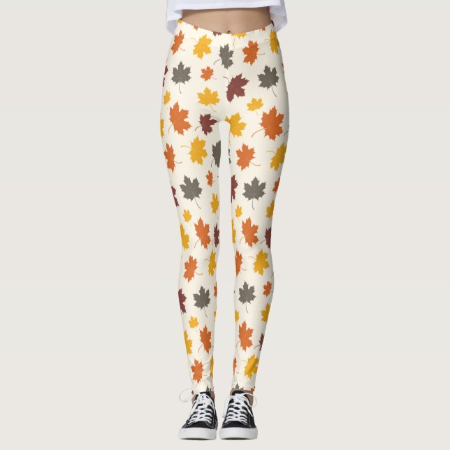 Blätter im Herbst Leggings (Vorderseite)