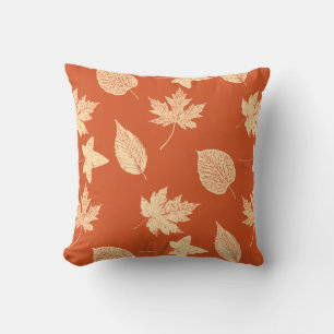 Blätter im Herbst - Mandarine Kissen