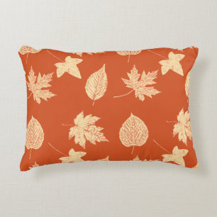 Blätter im Herbst - Mandarine Zierkissen