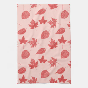 Blätter im Herbst - orange und rosa Handtuch