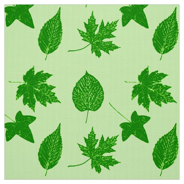 Blätter im Herbst - Smaragd und Limettengrün Stoff (Muster)