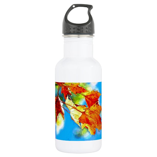 Blätter im Herbst Trinkflasche (Vorderseite)