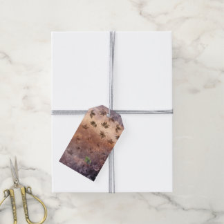 Blätter im Herbstmuster Geschenkanhänger