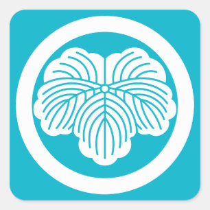 Blätter im Kreis Quadratischer Aufkleber