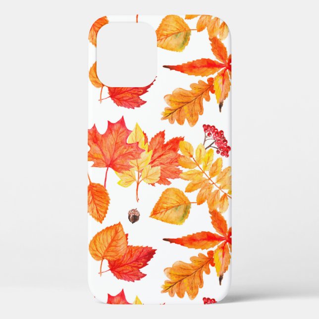 Blätter in Aquarellfarben nahtlos Case-Mate iPhone Hülle (Rückseite)