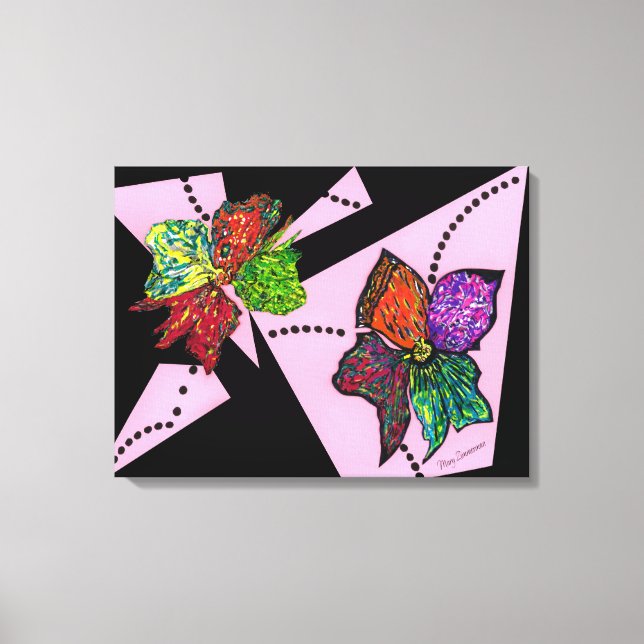 Blätter in Motion Canvas Print Leinwanddruck (Vorderseite)