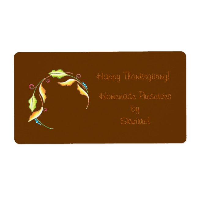 Blätter ~ Jar Label (Vorne)