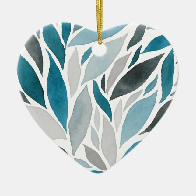 Blätter Keramik Ornament (Vorne)