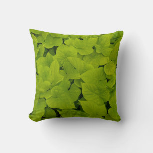 Blätter Kissen für reversible Chartreuse
