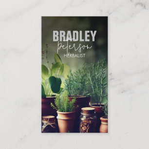 Blätter Kräutermedizin Visitenkarte