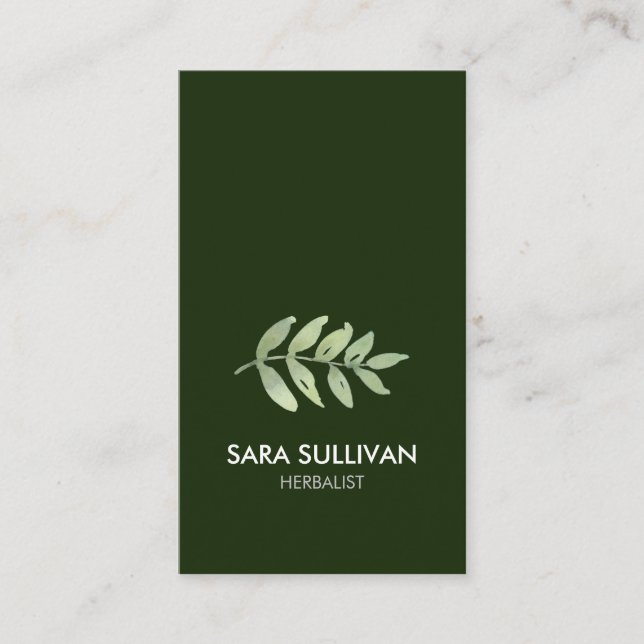 Blätter Kräutermedizin Visitenkarte (Vorderseite)