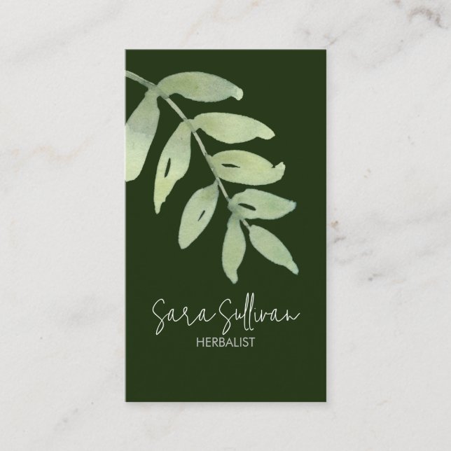 Blätter Kräutermedizin Visitenkarte (Vorderseite)