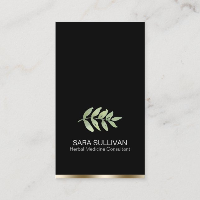Blätter Kräutermedizin Visitenkarte (Vorderseite)