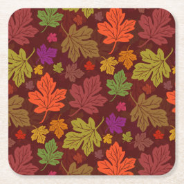 Blätter-Laub-Herbst-Erntedank-Party Rechteckiger Pappuntersetzer
