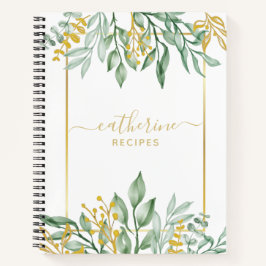 Blätter Leere eigene Kochbuch Rezept zum Schreiben Notizbuch