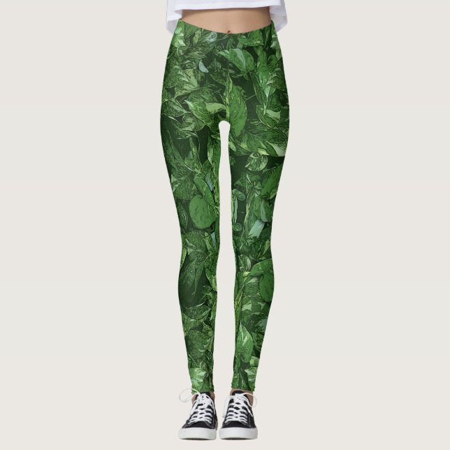 Blätter Leggings (Vorderseite)