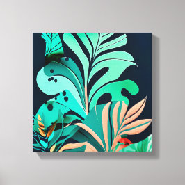 Blätter Leinwanddruck