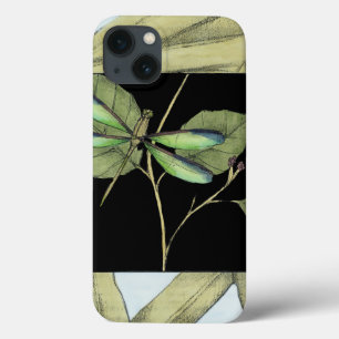 Blätter mit Dragonfly Inset von Jennifer Goldberge Case-Mate iPhone Hülle