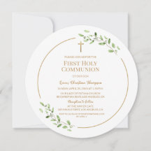 Blätter mit Goldkreuz