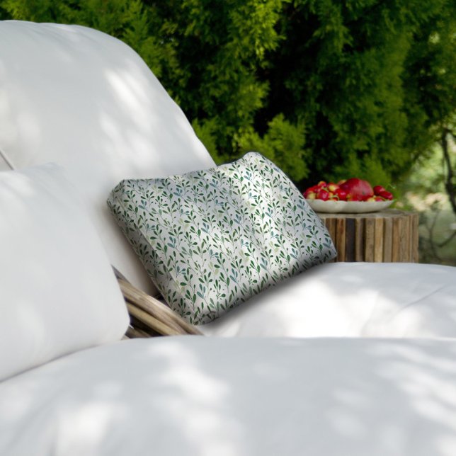 Blätter mit grünen Mustern Lendenkissen (Von Creator hochgeladen)