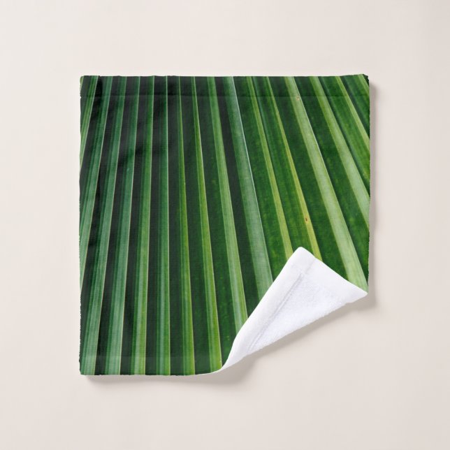 Blätter mit grünen Palmen Waschlappen (Waschlappen)