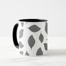 Blätter mit niedlichen Mustern Tasse