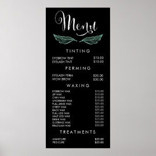 Blätter Modern Salon Speisekarte Preisliste Wandpo Poster