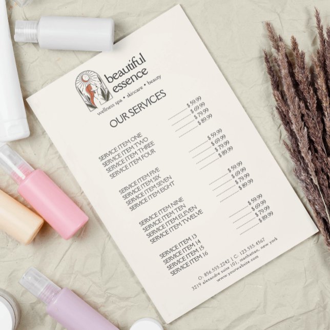 Blätter Moon Arch SKINCARE Wellness Tag Wellness-C Flyer (Von Creator hochgeladen)