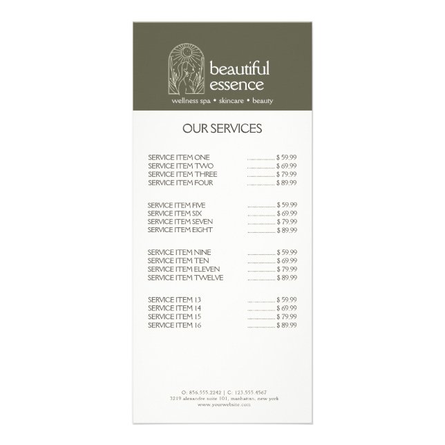 Blätter Moon Arch SKINCARE Wellness Tag Wellness-C Werbekarte (Vorne)