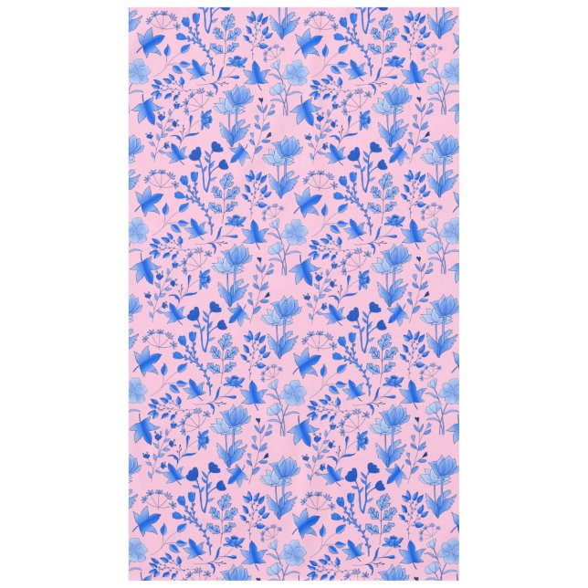 Blätter Muster 12.bw Lpink BG Tischdecke (Vorderseite)