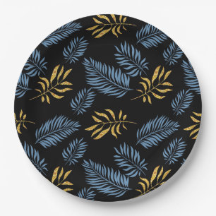 Blätter Muster 17 Pappteller