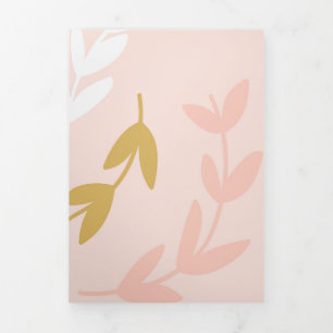 Blätter Muster 4 Dreifach Gefaltete Urlaubskarte