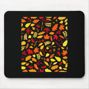Blätter Muster Fall Design Acorns Weizen Mousepad