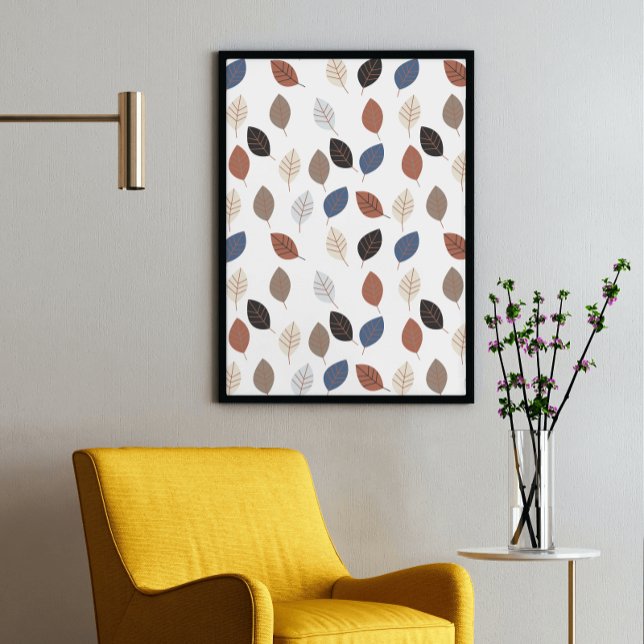Blätter Muster für Retro-Herbstfarben Poster (Von Creator hochgeladen)