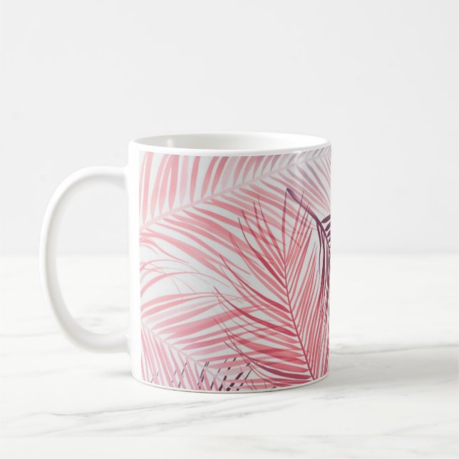 Blätter-Muster Kaffeetasse (Links)