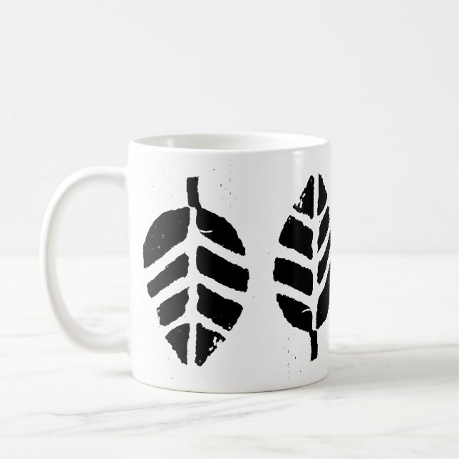 Blätter Muster Potato Druck Kaffeetasse (Links)