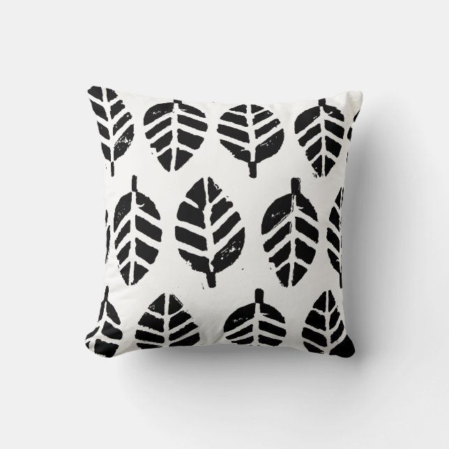 Blätter Muster Potato Druck Kissen (Vorderseite)