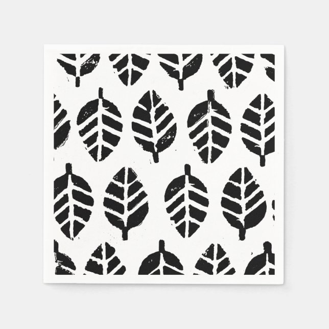 Blätter Muster Potato Druck Serviette (Vorderseite)