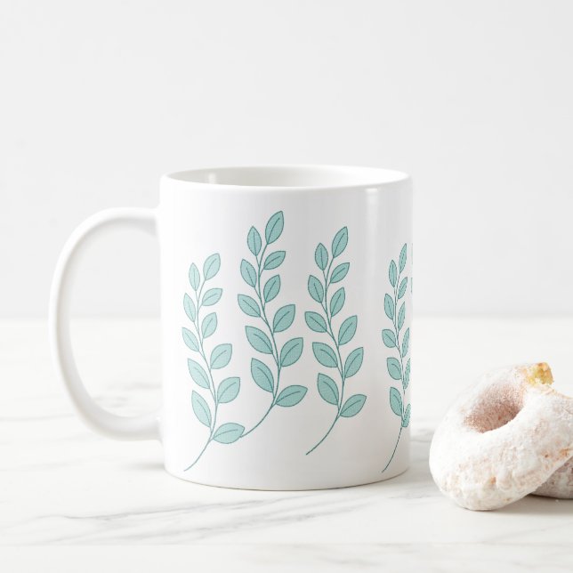 Blätter, Natur-Tasse Kaffeetasse (Mit Donut)
