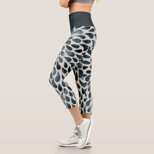 Blätter Niedliches Muster Capri Leggings (Links)