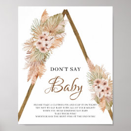 Blätter Pampas Grass getrocknet Pampas keine Babys Poster