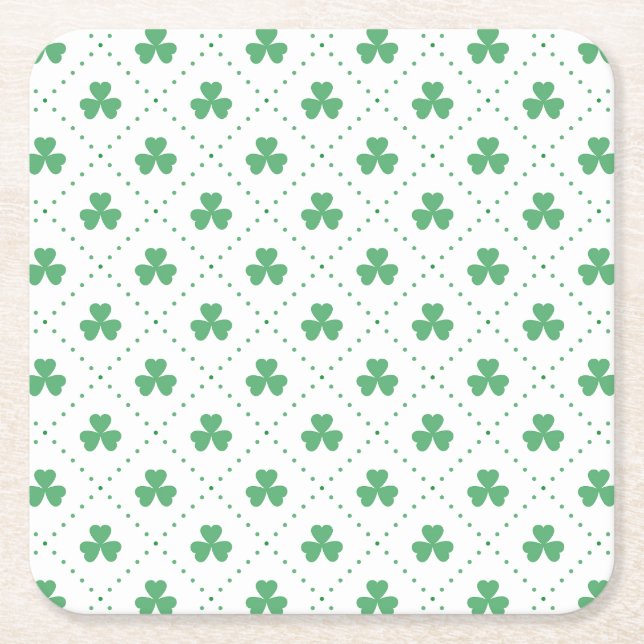 Blätter Pattern St. Patrick's Day-23223 Rechteckiger Pappuntersetzer (Vorderseite)