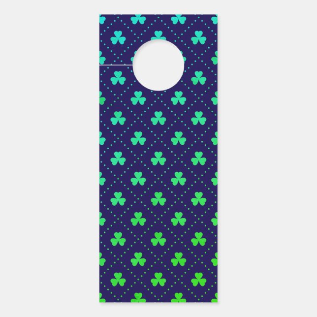 Blätter Pattern St. Patrick's Day-23223 Türanhänger (Vorderseite)
