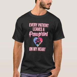 Blätter Pawprint Veterinary Veterinary Ve T-Shirt