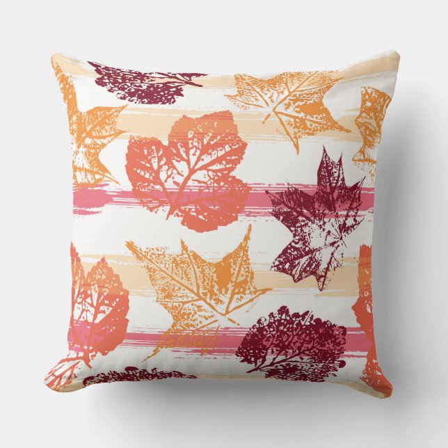 Blätter Print Accent Pillow Kissen (Vorderseite)