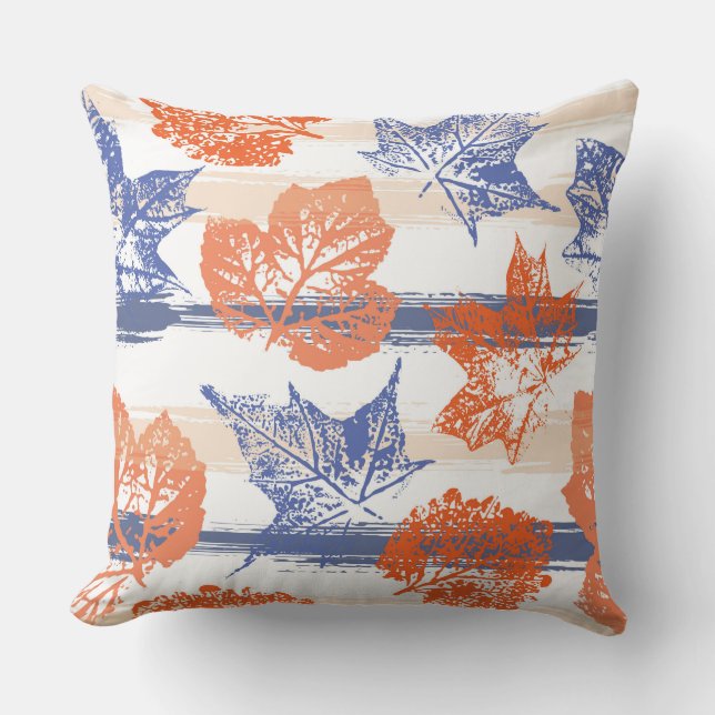 Blätter Print Accent Pillow Kissen (Vorderseite)